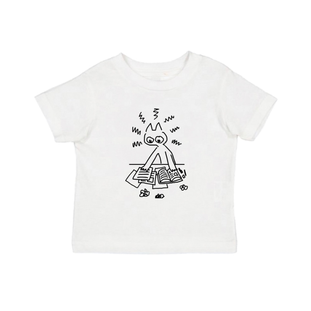 Working cat graphic T Shirt